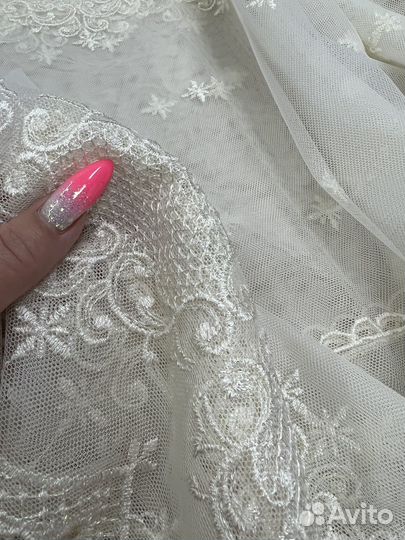 Тюль с вышивкой, однотонные тюли