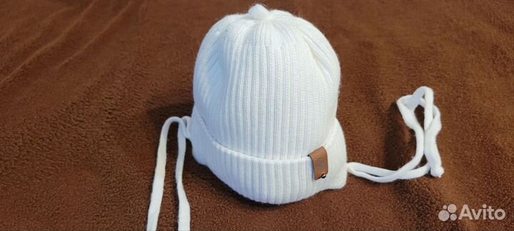 Шапочка для новорожденного теплая