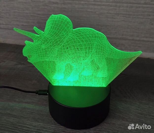 3D ночник динозавры