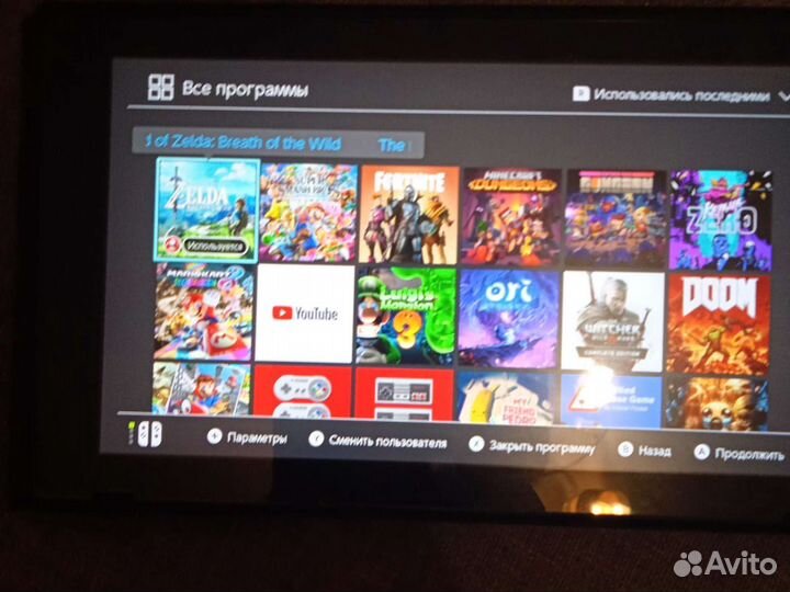 Игровые приставка Nintendo Switch со множеством иг