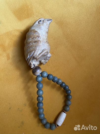 Птичка из корня бамбука изделие бамбук