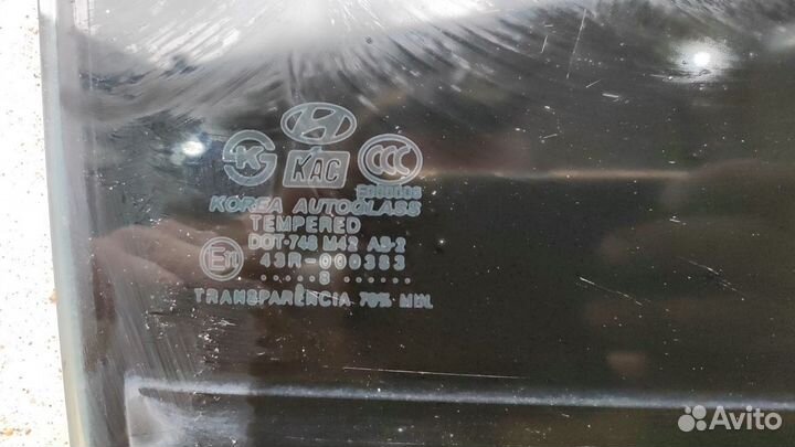 Стекло боковое двери hyundai sonata nf