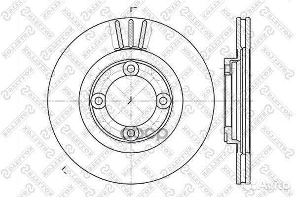 6020-3219V-SX диск тормозной передний Mazda 62