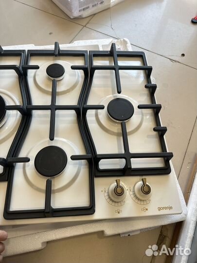 Варочная панель gorenje бежевый 4 камфорки газ