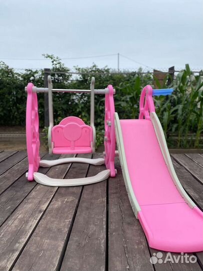 Детские качели с горкой