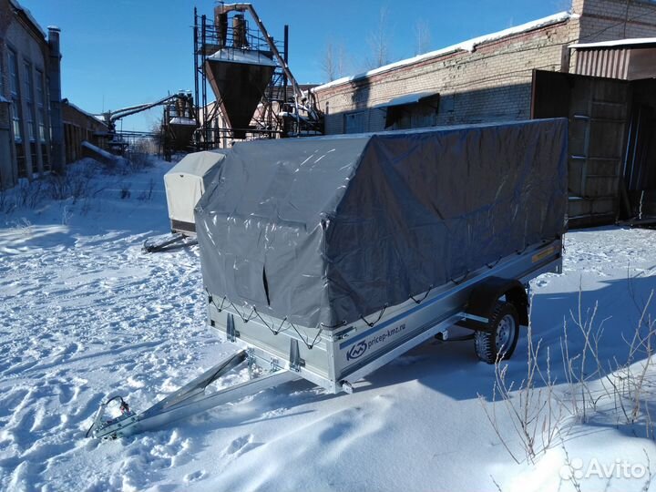 Прицеп кмз E2 (3.2х1,5) с тентом и каркасом