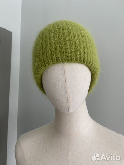 Шапка женская пушистая пух норки шерсть