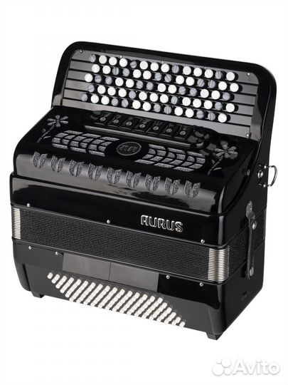 JH5096-B Аккордеон кнопочный 70/96/7/2, черный, с