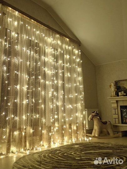 Гирлянда штора 3х3