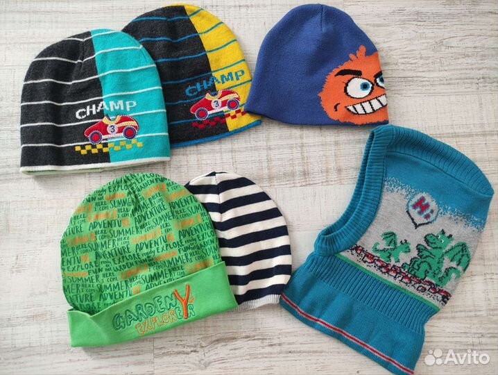 Шапки 3-5лет на мальчика пакетом