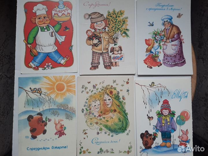 Открытки СССР много