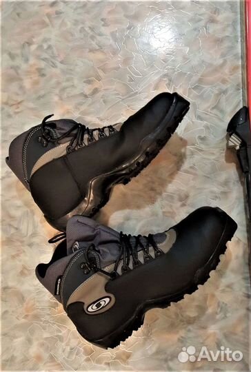 Комплект лыж Atomic+ ботинки и креп Salomon+ палки