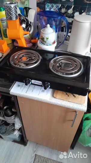 Плита электрическая настольная на 2 конфорки, Нова