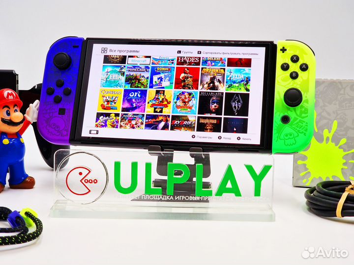 Nintendo Switch oled LE Splatoon 3 + 512 GB + игры