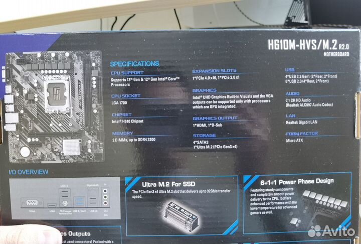 Гарантия 3 года Ситилинк ASRock H610M-HVS/M.2 R2.0