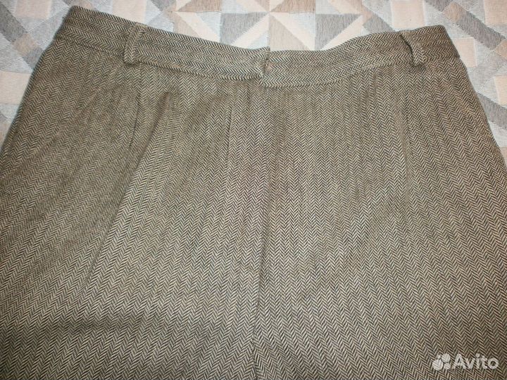 Брюки из шерстяного твида