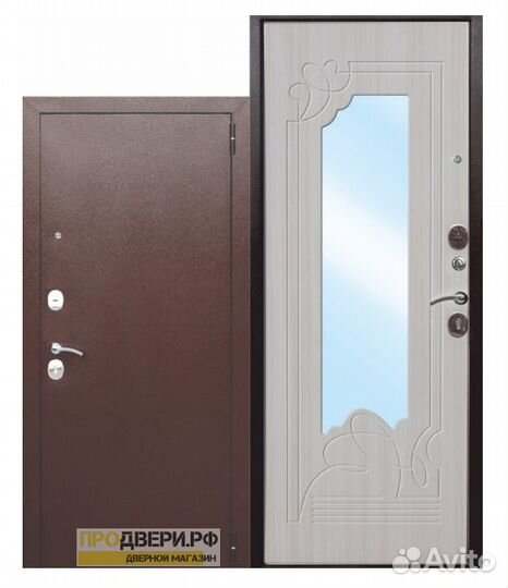 Входная дверь с зеркалом и бесплатной доставкой