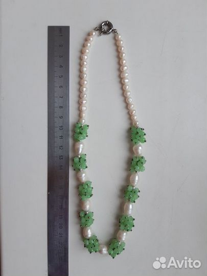 Колье ожерелье браслет натуральный жемчуг