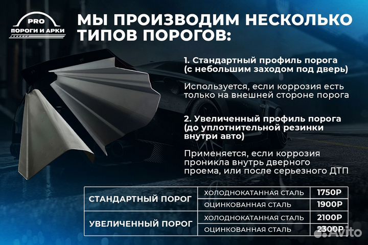 Ремонтные пороги на Тагаз Вега