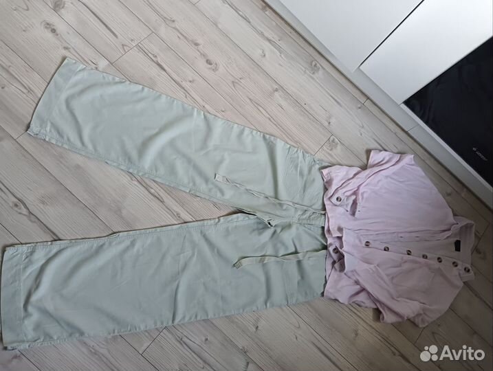 Брюки лен много