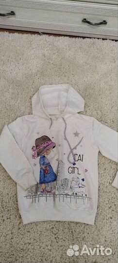 Джинсы, кофты, лонгсливы на девочку р. 122-128