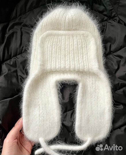 Ушанка вязаная