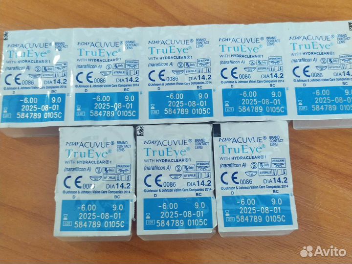 Линза -6.0 кривизна 9.0 1-DAY acuvue TruEye