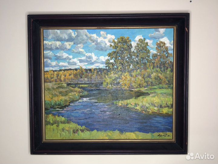 Картина А.Ф. Дубов «Осень на р. Осуга» 1998 г
