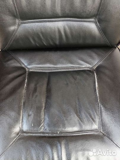 Компьютерное кресло натуральная кожа