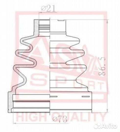 Asva asbt-INZ36 Пыльник шруса (комплект без смазки