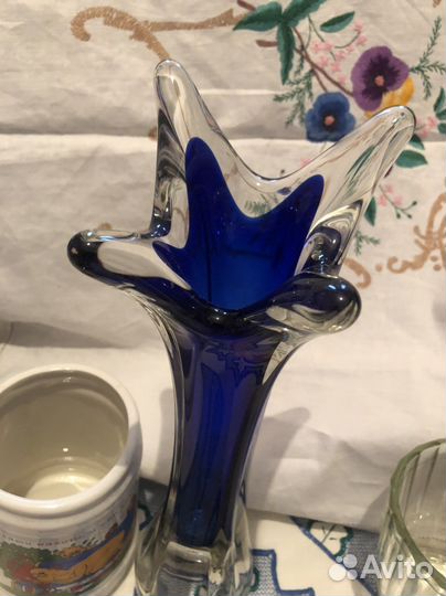 Синяя ваза,Рюмки Пивная Кружка СССР