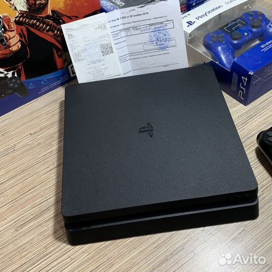 Sony PS4 Slim 1TB + 750Игр + 2Джостика Гарантия