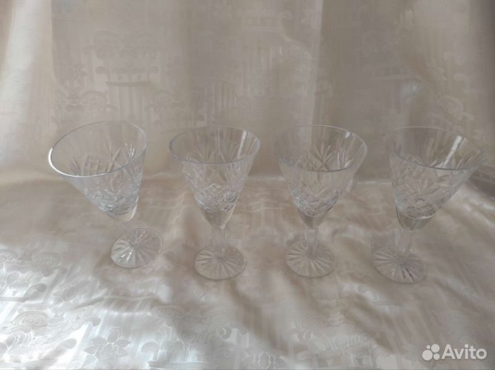 Фужеры, бокалы, стаканы, рюмки, стопки хрусталь