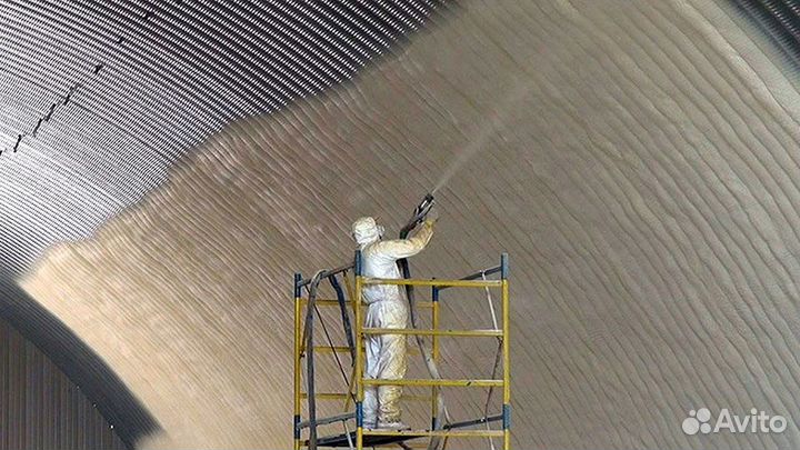 Утепление пенополиуретаном складов/ангаров