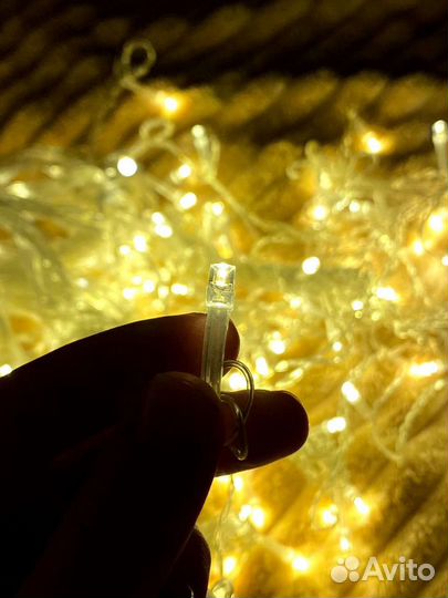 Гирлянда электрическая штора 3*3