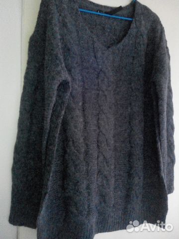 Нов жен. пуловер с косами и V-обр вырезом 48-50 рр