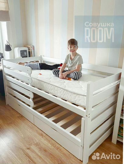 Детская двухъярусная Кровать из бука