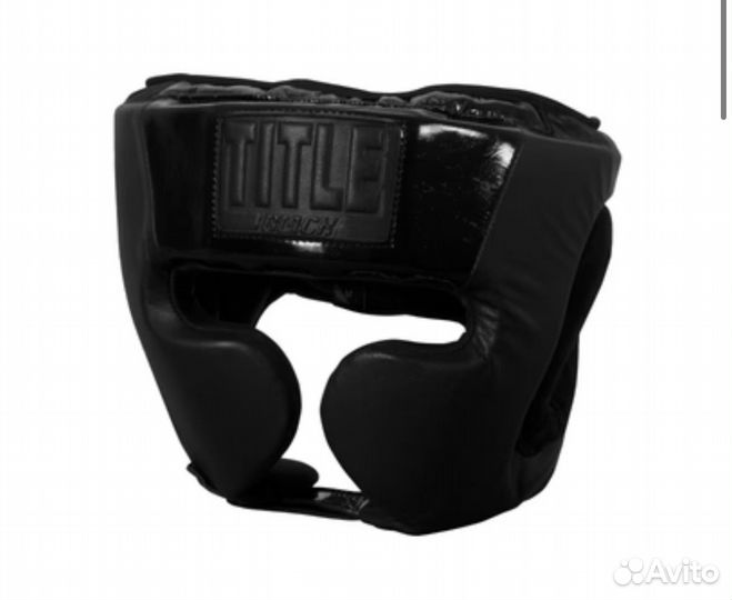 Боксерский шлем title Black