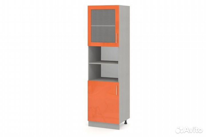 Пенал 2 дверный с полкой (витрина) 