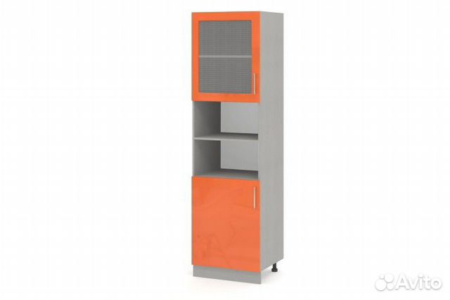 Пенал 2 дверный с полкой (витрина) 