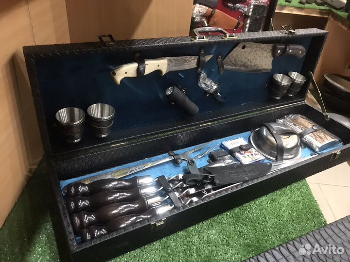 Шампура нож топор набор шашлычный