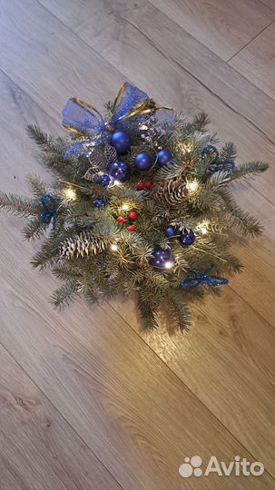 Новогодние композиции из голубой ели