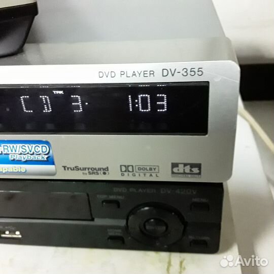 Два Dvd плеера pioneer с пультами и колонками