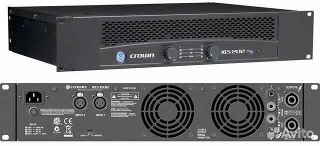 Crown усилитель схема Усилитель Crown XLS 202 USA купить в Москве с доставкой Электроника Авито