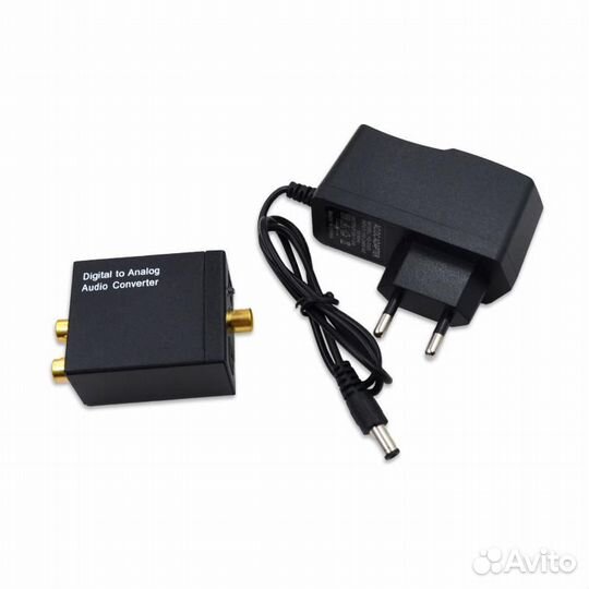 Переходник конвертер TosLink на 3,5 мм / 2*RCA