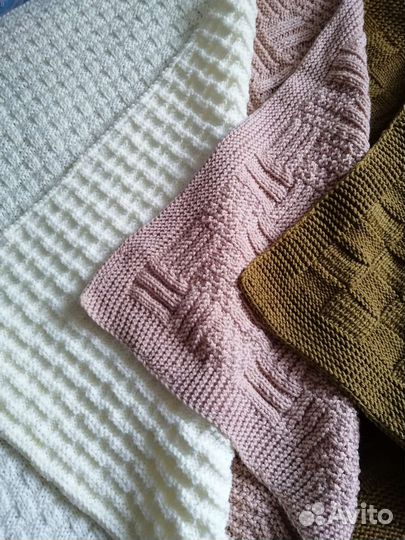 Плед детский вязаный ручная работа