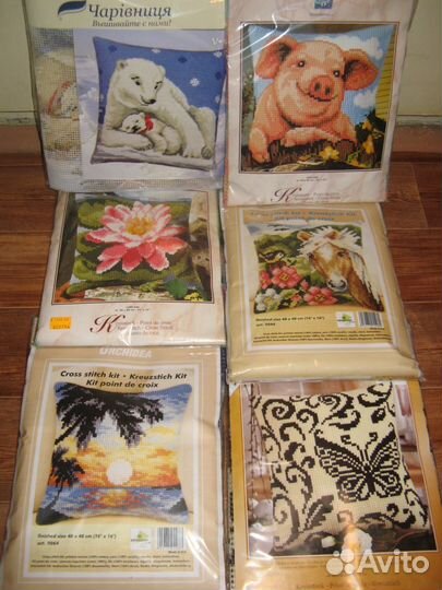 Наборы для вышивания подушек Vervaco, Бельгия