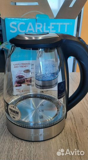 Новый чайник 1,7 литра (мощность 2200Вт)