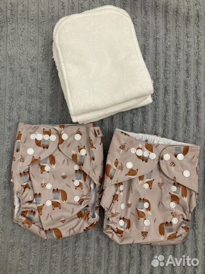 Многоразовые полнузники 2 штуки с вкладышами