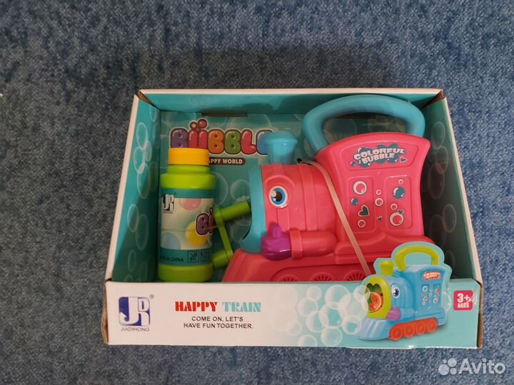 Новая игрушка Паровозик генератор мыльных пузырей